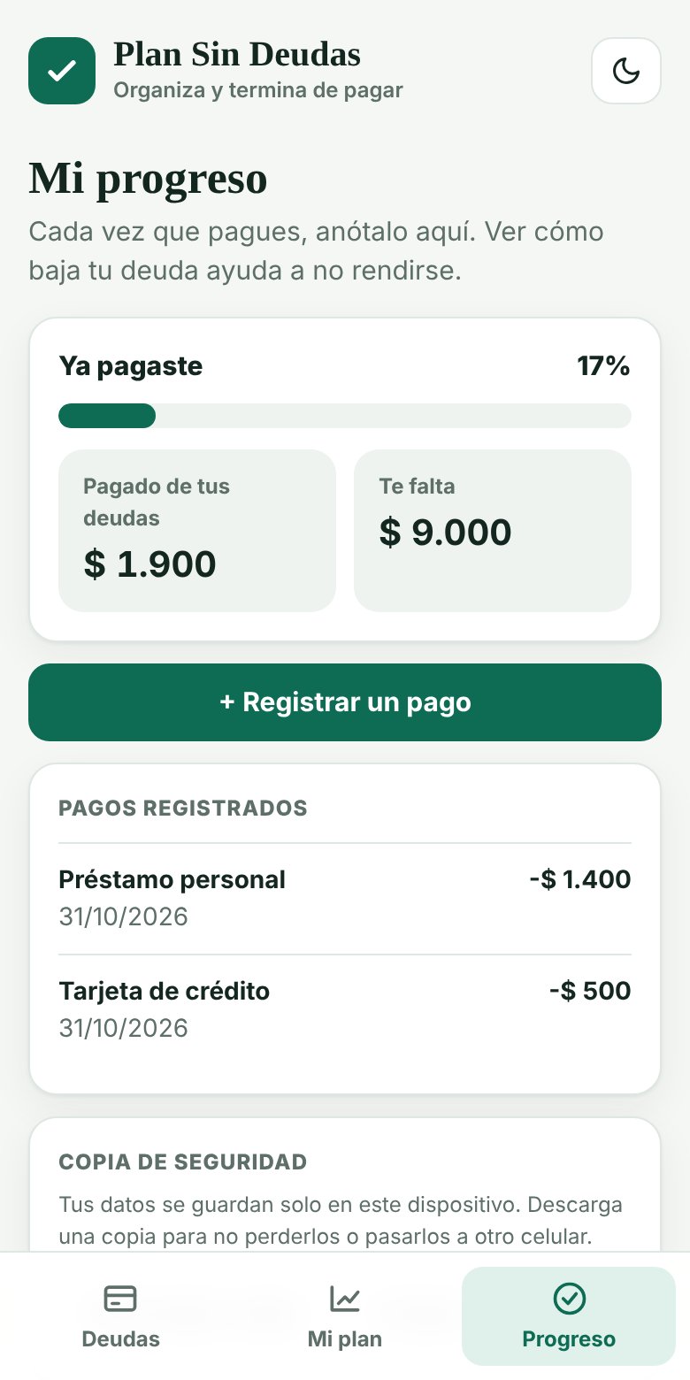Registro de pagos y progreso